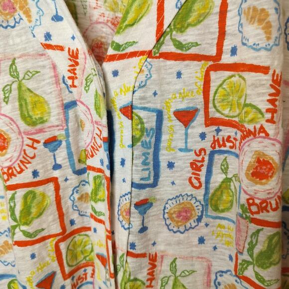 Cynthia Rowley Linen Knit Top Brunch Drinks Girls Outing - Picture 7 of 12